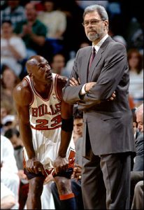 Michael Jordan and Phil Jackson, Chicago Bulls